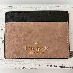 Kate Spade Black and Tan Card Holder